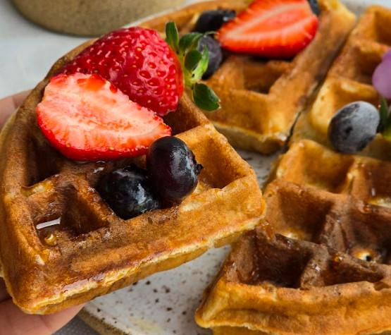 Waffle de banana