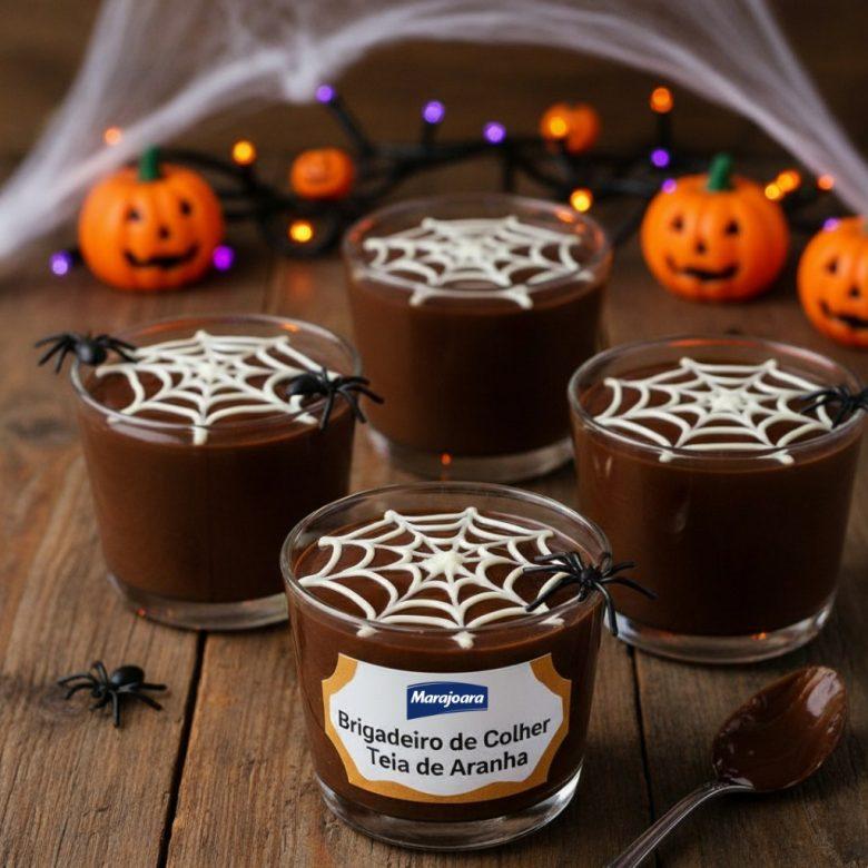 Brigadeiro de colher "Teia de Aranha" com creme de leiteBrigadeiro de colher "Teia de Aranha" com creme de leite