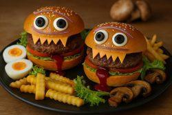 Hambúrguer monstro de Halloween