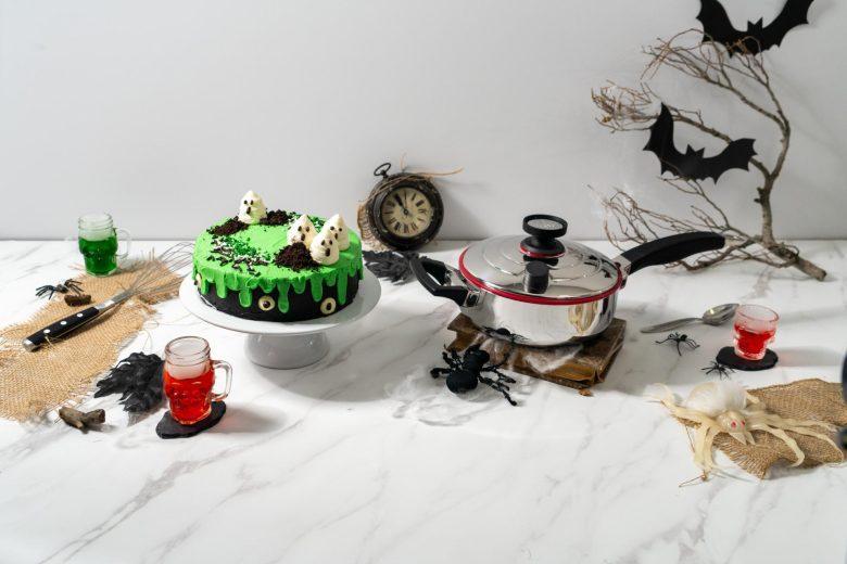 Bolo de chocolate especial de Halloween
