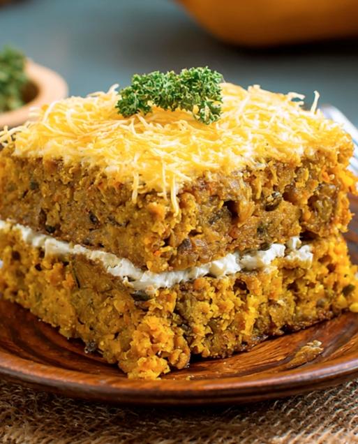Quibe gratinado de abóbora 