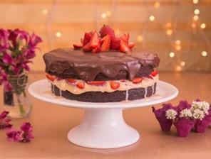 Naked cake especial de brownie