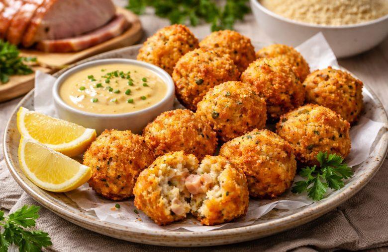 Bolinho de arroz recheado com tender