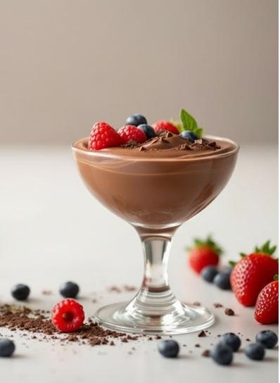 Mousse de chocolate e azeite