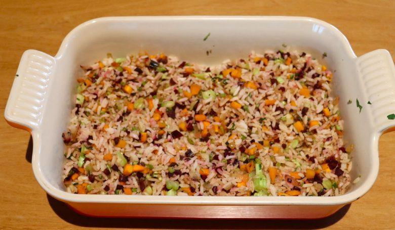 Arroz colorido Mesa Brasil