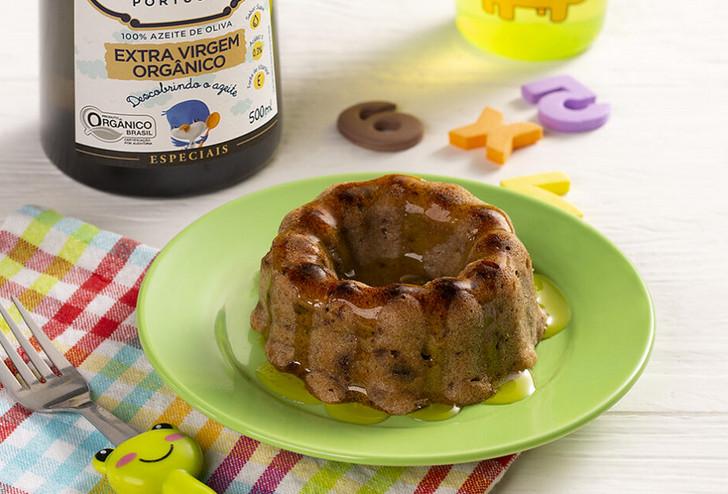 Mini bolo de maçã sem açúcar