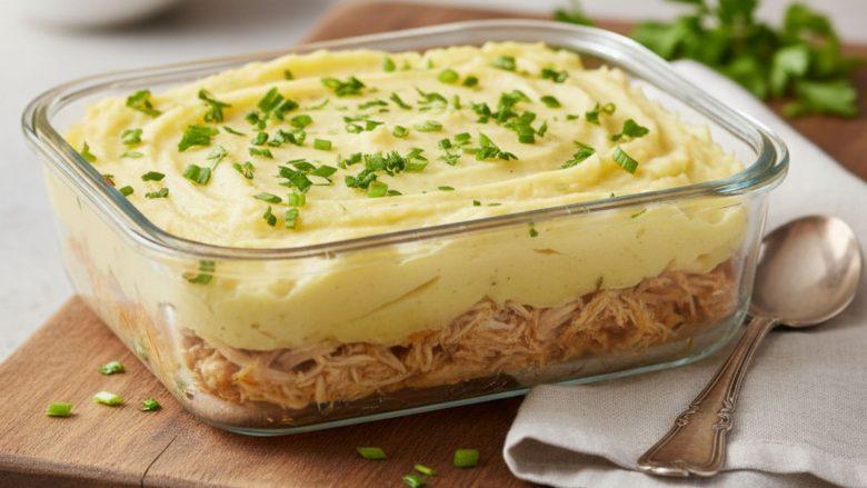 Escondidinho de frango com batata inglesa