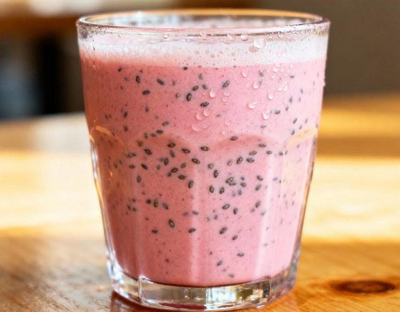 Smoothie cor de rosa