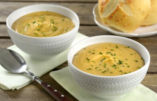 Sopa creme de grão-de-bico com sódio reduzido