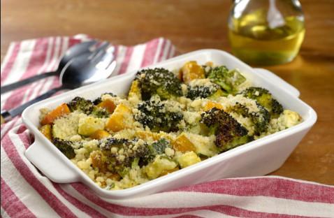 Vegetais assados com sódio reduzidos