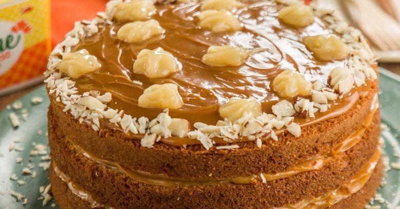 Bolo de doce de leite com cupuaçu