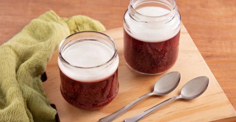 Sobremesa de chia e Mid amora
