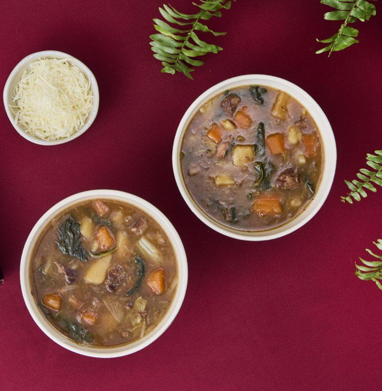Sopa de músculo e legumes