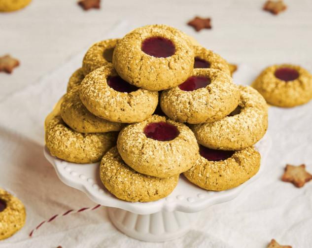 Biscoito de flocão de milho com goiabada