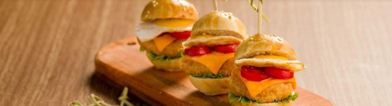 Mini sanduíche de pop nuggets