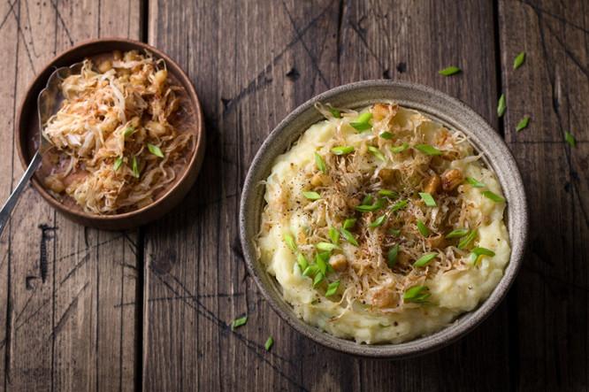 Purê irlandês colcannon