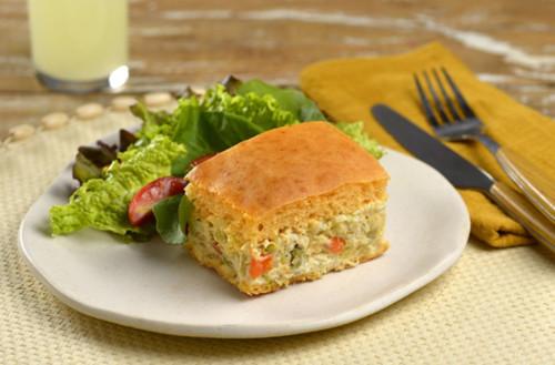 Torta de liquidificador com legumes