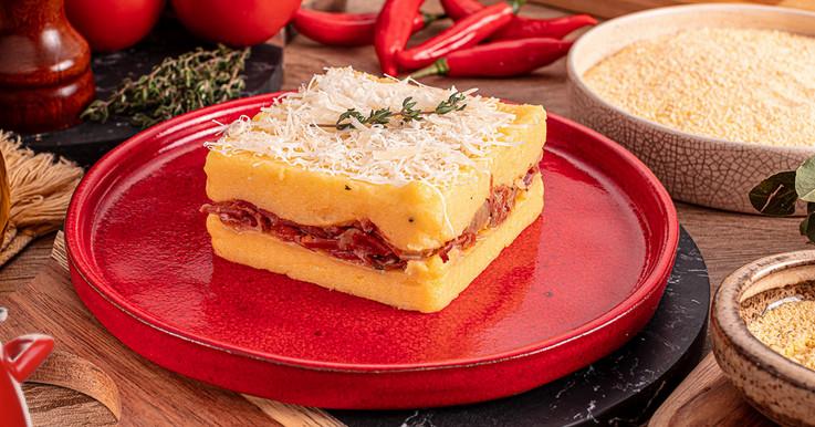 Polenta sertaneja de carne seca