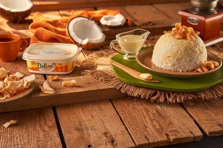 Cuscuz doce de arroz e coco