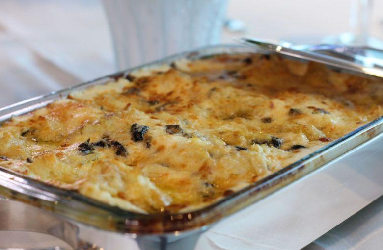 Lasanha de bacalhau com tapenade