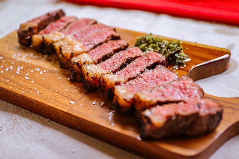 Fraldinha com shoyu na brasa