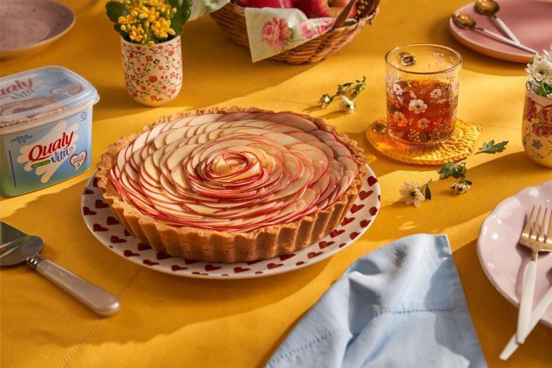 Torta de maçã florida