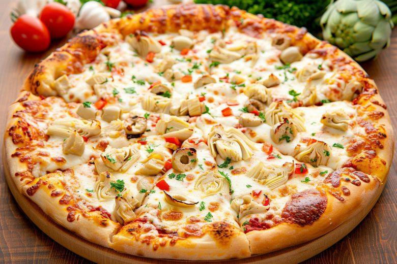 Pizza de alcachofra
