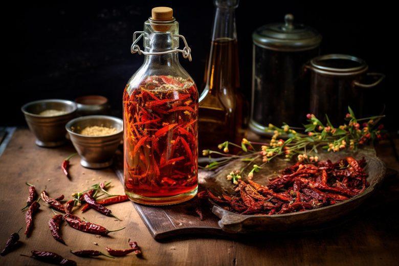Pimenta seca em conserva