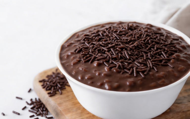 Arroz-doce de chocolate