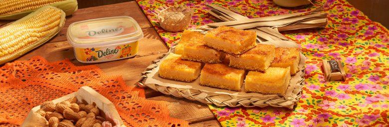 Bolo de fubá tradicional cremoso 