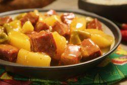 Carne de sol com macaxeira