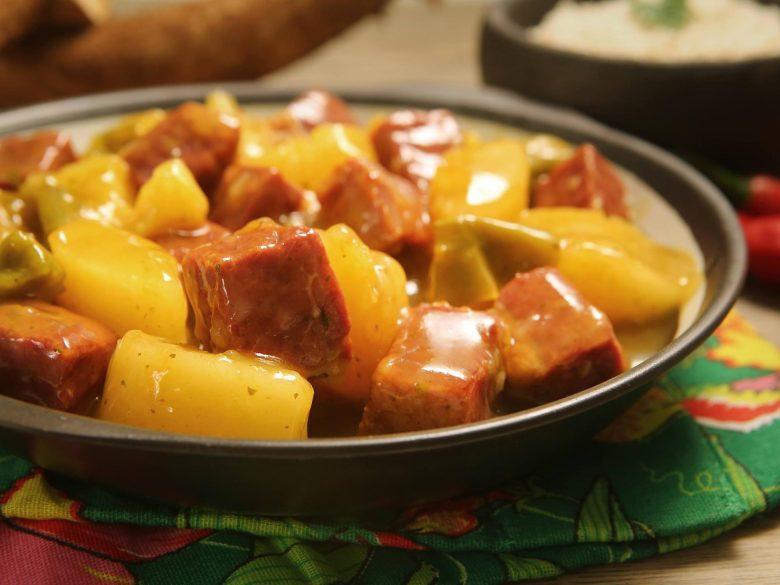 Carne de sol com macaxeira