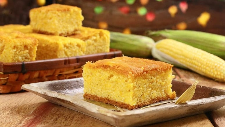 Bolo de milho leve