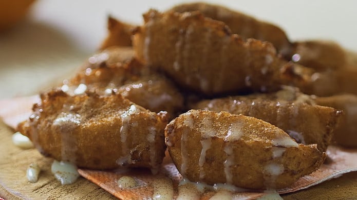 Pamonha doce frita