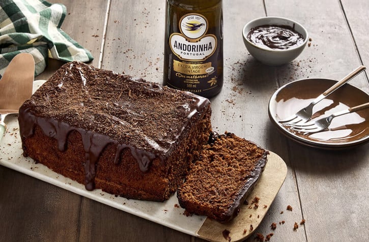 Bolo de chocolate com azeite