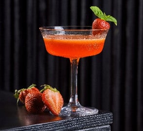 Coquetel de morango sem álcool