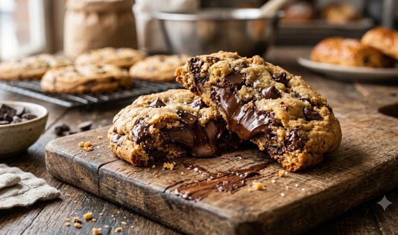 Cookie recheado estilo bakery