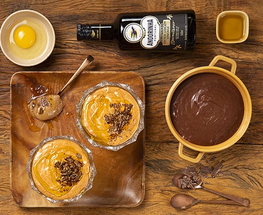 Mousse de chocolate ao azeite
