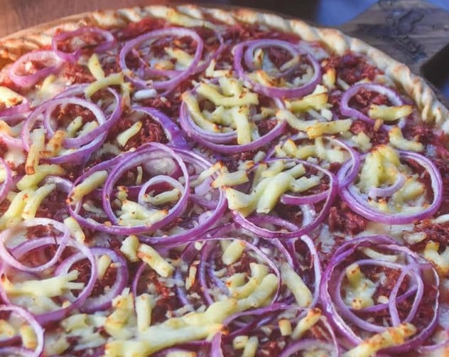 Pizza de carne seca