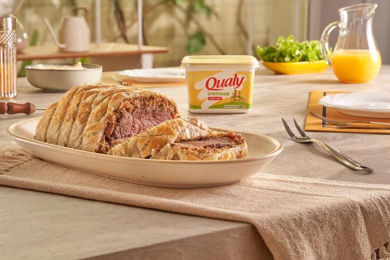 Bife Wellington com pasta de cogumelos