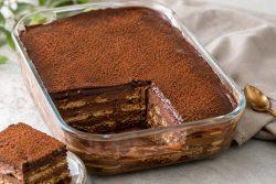 Pavê de chocolate com creme de café 