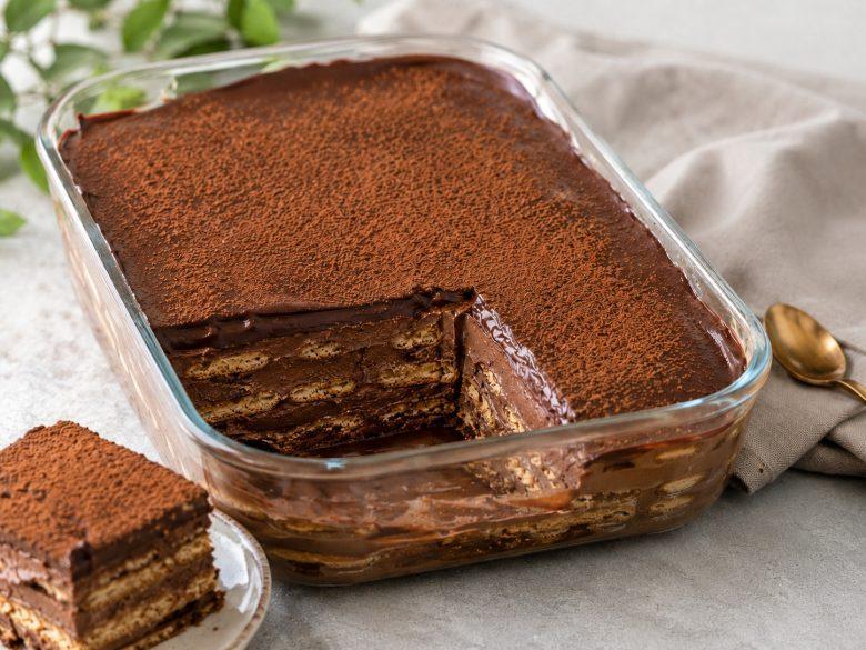 Pavê de chocolate com creme de café