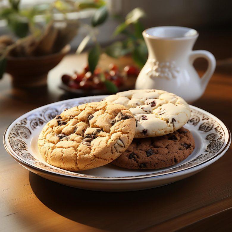 Cookie de baunilha com chocolate