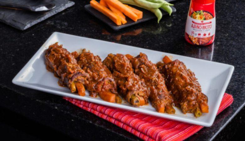 Bife à rolê tradicional com sódio reduzido