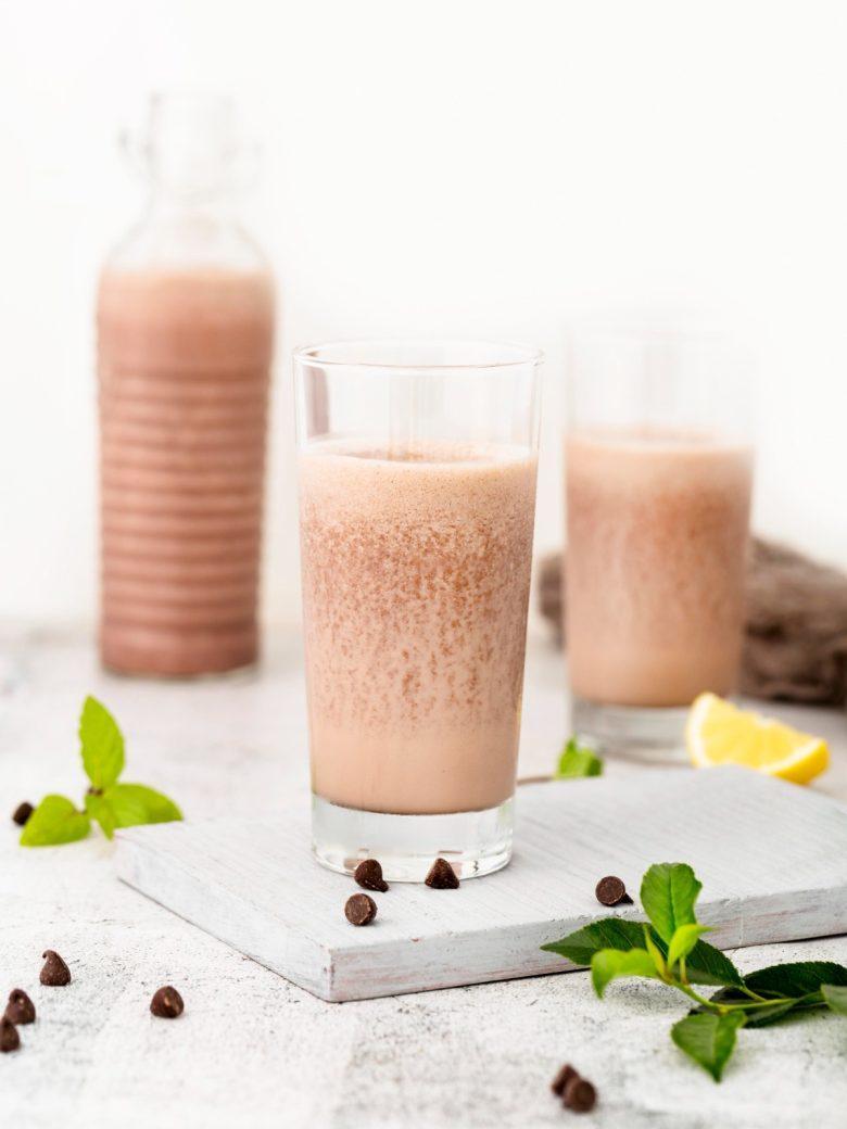 Milk-shake proteico de chocolate