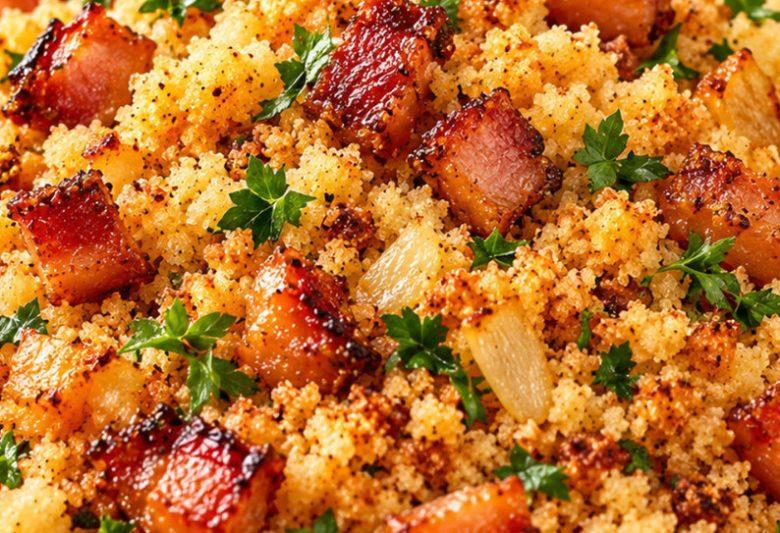 Farofa com bacon tradicional
