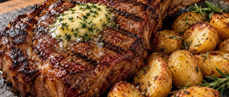 Bife de costela na brasa