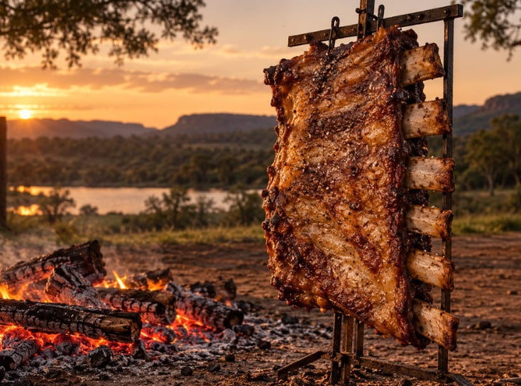 Costela no fogo de chão