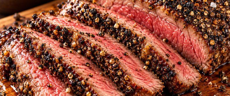 Denver steak com pimenta-do-reino