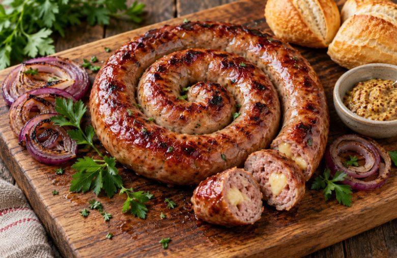 Linguiça artesanal com queijo